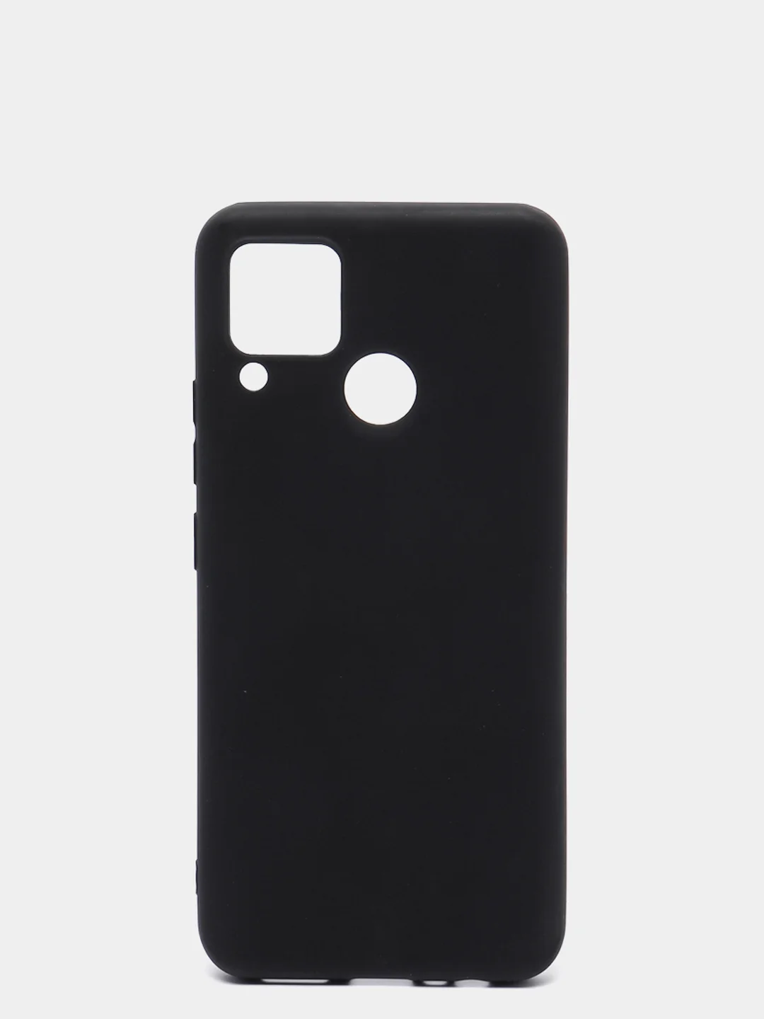 Черный чехол для Realme C15, силиконовый, матовый