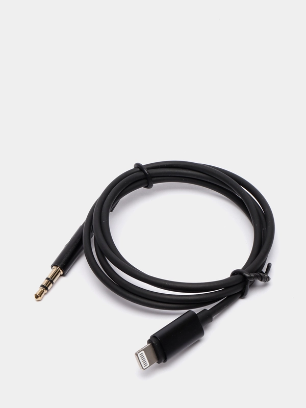 Кабель lightning-AUX 3.5 mm  JBC-025B 1 метр прочный не искажает звучание