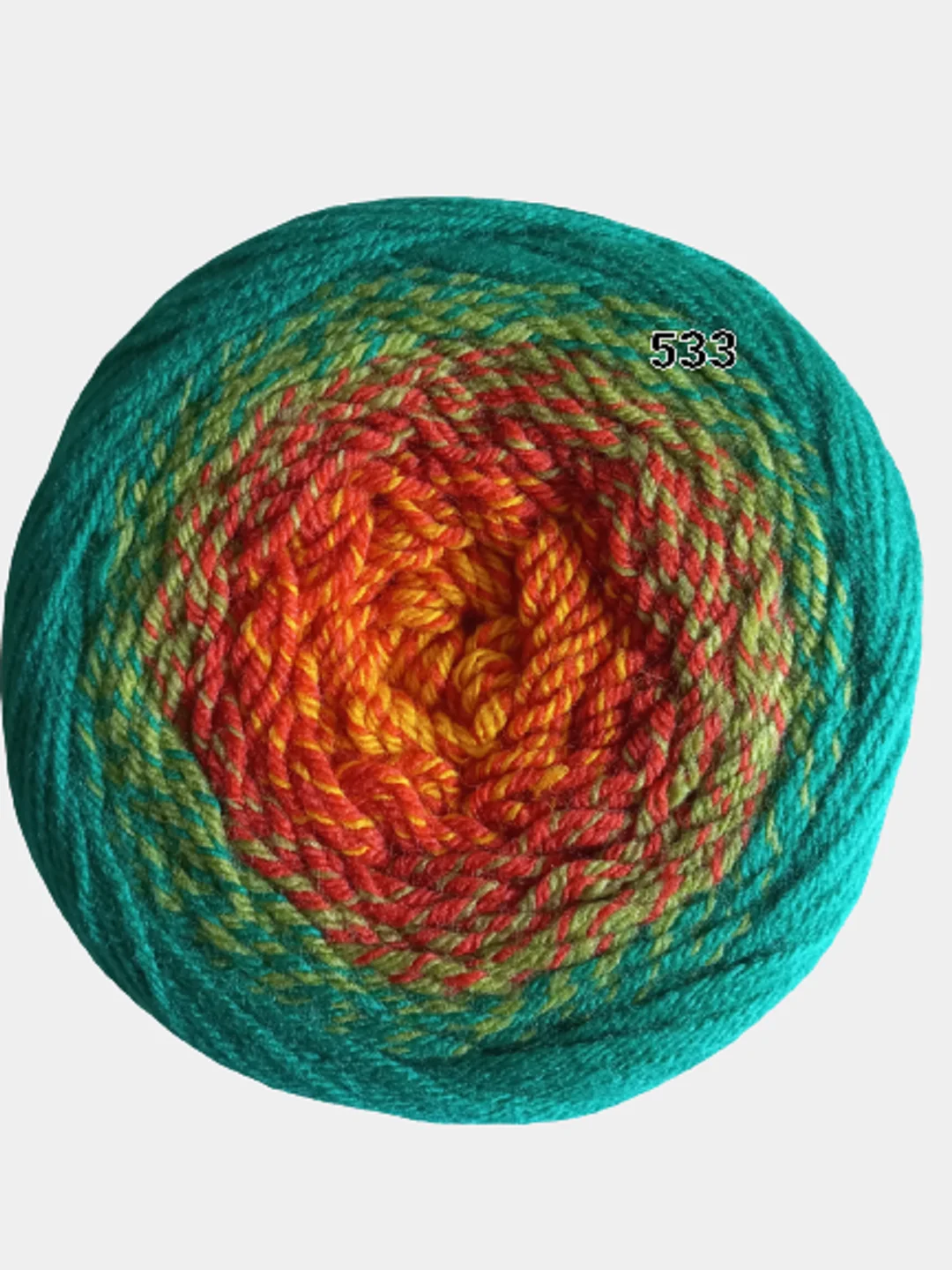 Зеленый пряжа Yarnart Flowers Merino, 590 м, 225 г