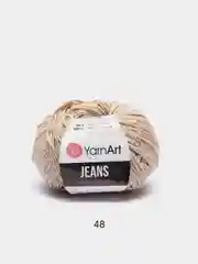 Бежевый пряжа YarnArt Jeans 55% Хлопок 45% Акрил 50г 160м ( Часть 2) Ярн Арт Джинс