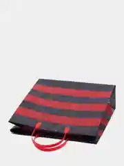 Алый подарочный пакет пластик 30*30*10см