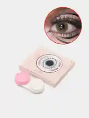 Карамельный цветные контактные линзы Crazy, контейнер в комплекте, без диоптрий, 2 штуки