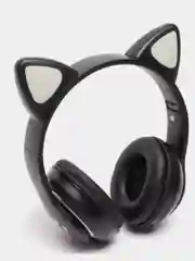 Черный беспроводные Bluetooth-наушники STN-28, с кошачьими светящимися ушками, детские