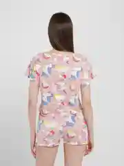 Розовый пижама женская, с единорогом
