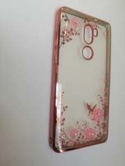 Силиконовый чехол Xiaomi Mi 5s Plus, прозрачный, с окантовкой и стразами