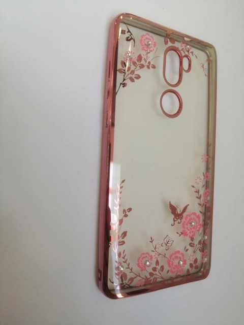 Силиконовый чехол Xiaomi Mi 5s Plus, прозрачный, с окантовкой и стразами