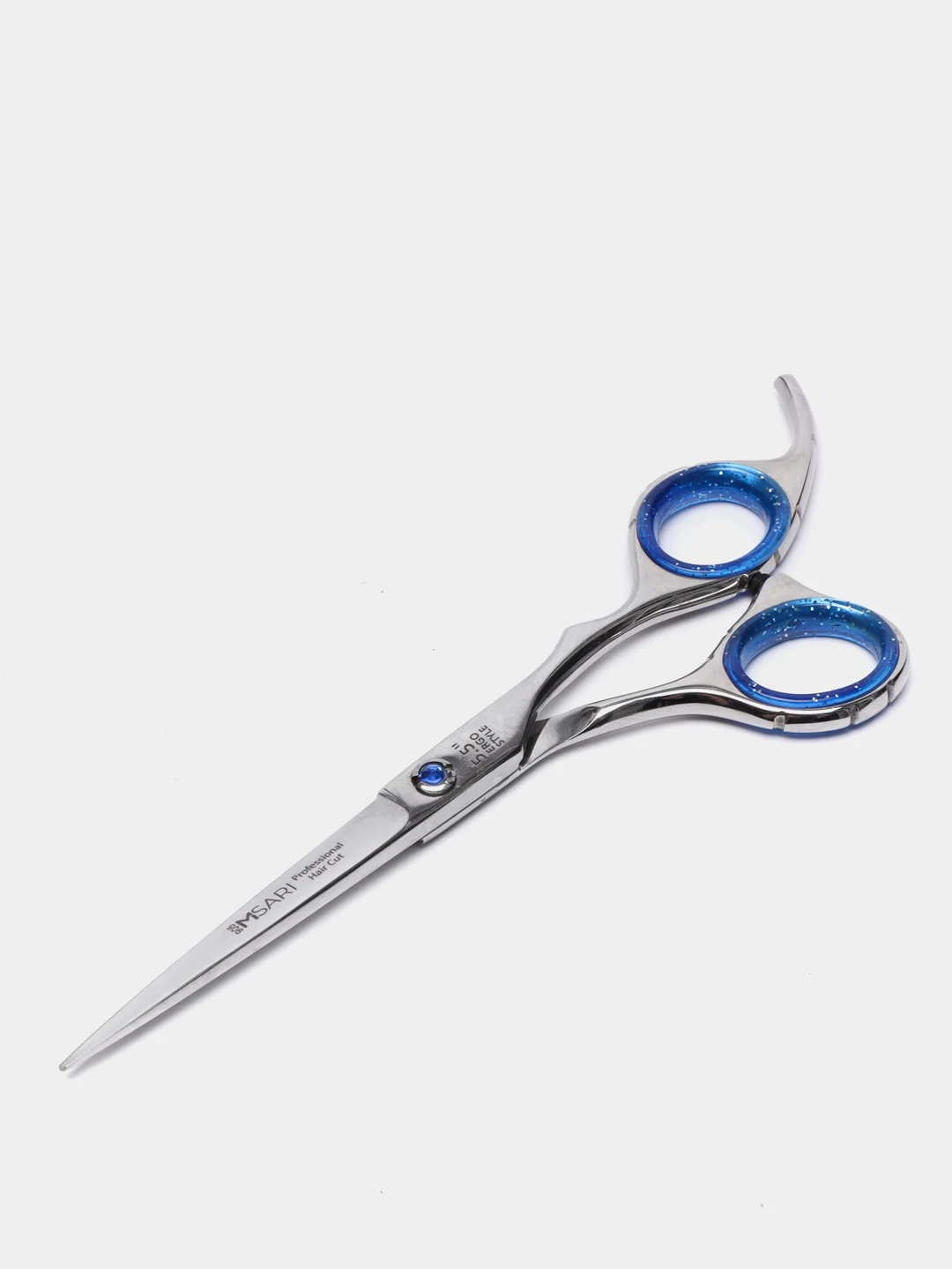 Синий парикмахерские ножницы прямые, эргономичные, 5.5" Misari 905