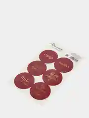 Бордовый наклейки новогодние / Наклейки на подарки и букеты, 9,5*16 см / 8 марта / 14, 23 Февраля