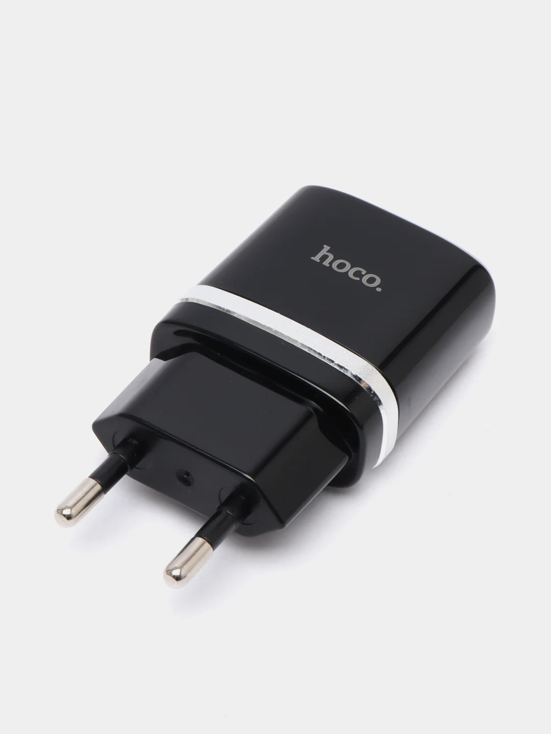 Черный сетевая зарядка для MICRO-USB 2.4A Hoco C12 / зарядное устройство 2xUSB