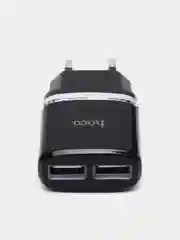 Черный сетевая зарядка для MICRO-USB 2.4A Hoco C12 / зарядное устройство 2xUSB