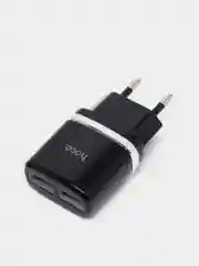 Черный сетевая зарядка для MICRO-USB 2.4A Hoco C12 / зарядное устройство 2xUSB