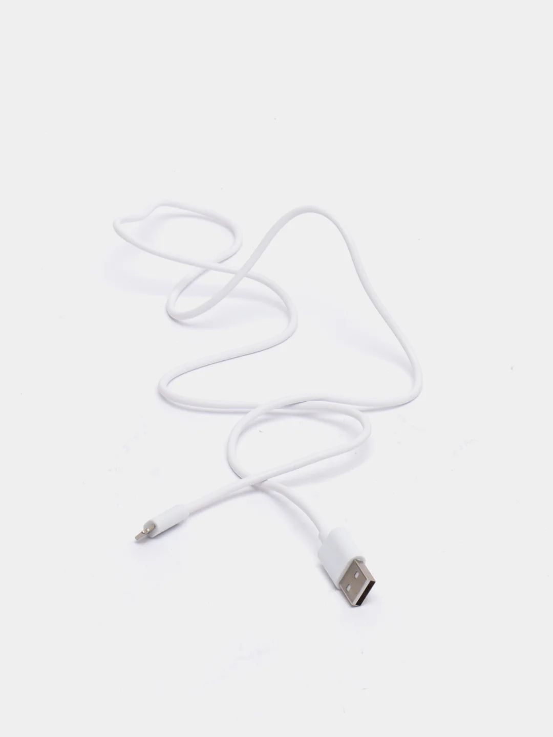 Белый кабель USB 2.4A Type-C / Apple 8-pin 1 м, быстрая зарядка, для iPhone, More choice K13i