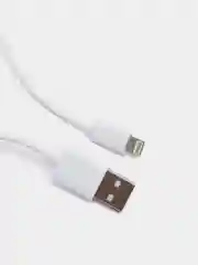 Белый кабель USB 2.4A Type-C / Apple 8-pin 1 м, быстрая зарядка, для iPhone, More choice K13i
