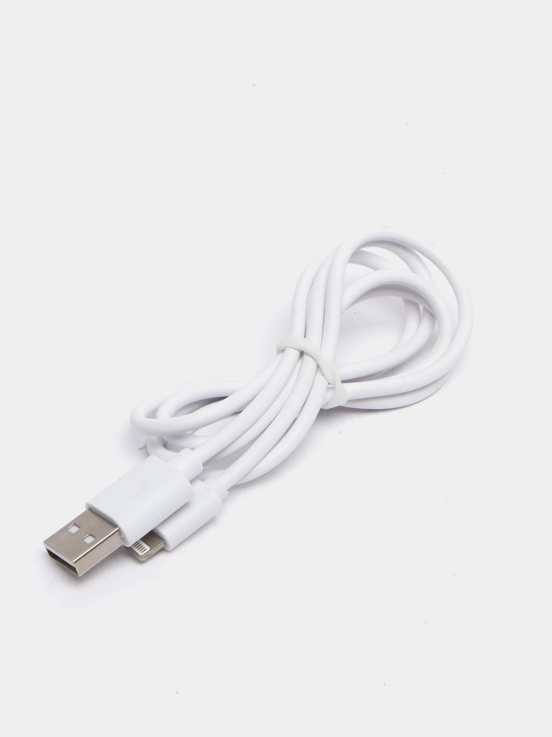 Белый кабель USB 2.4A Type-C / Apple 8-pin 1 м, быстрая зарядка, для iPhone, More choice K13i