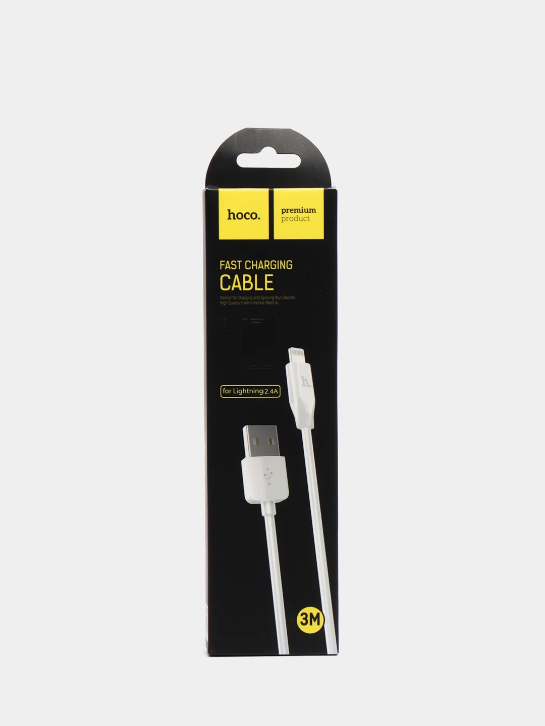 Белый кабель Lightning 8-pin, 2,1A, 2,4А, Hoco X1, зарядка для type-c, кабель микро
