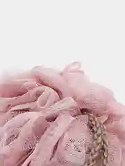Розовый мочалка для тела, массажная, нейлон