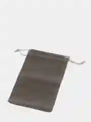 Серый бархатный подарочный мешочек