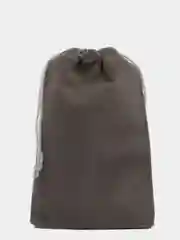 Серый бархатный подарочный мешочек