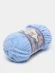 Светло-синий пряжа плюшевая Alize Velluto, микрополиэстер, 100 г, 68 м