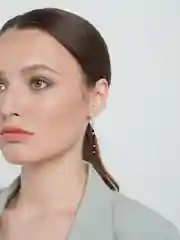 Алый серьги-подвески "Скрипичный ключ"
