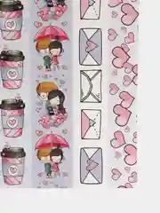 Алый тесьма, наклейки на подарки, наклейки на блокнот