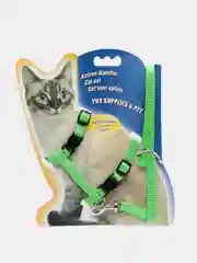 Зеленый шлейка с поводком