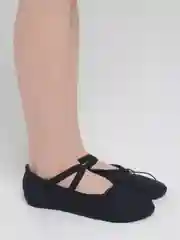 Черный балетки тиковые, чёрные