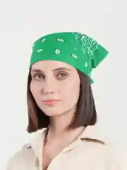 Зеленый бандана с принтом