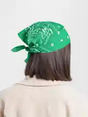 Зеленый бандана с принтом