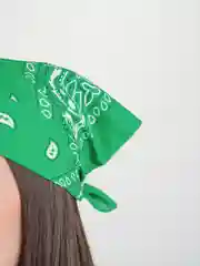Зеленый бандана с принтом