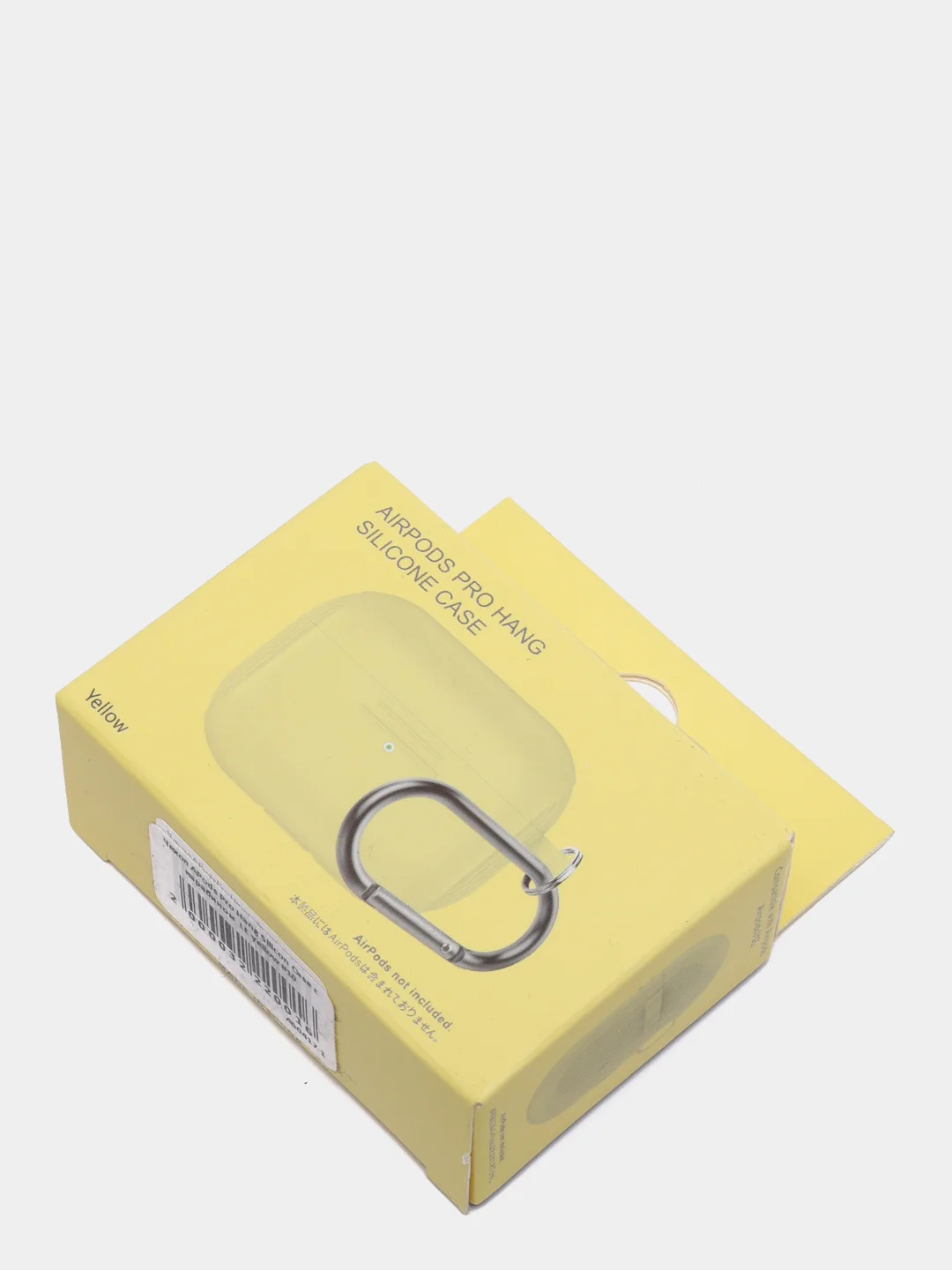 Желтый силиконовый чехол для наушников AirPods Pro с карабином