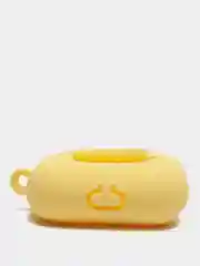 Желтый силиконовый чехол для наушников AirPods Pro с карабином