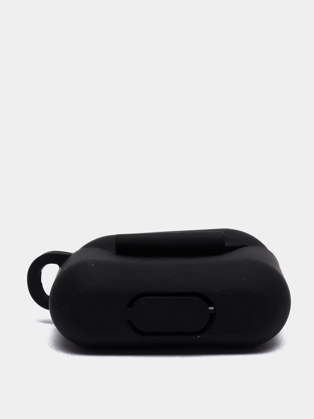 Черный силиконовый чехол для наушников AirPods Pro с карабином