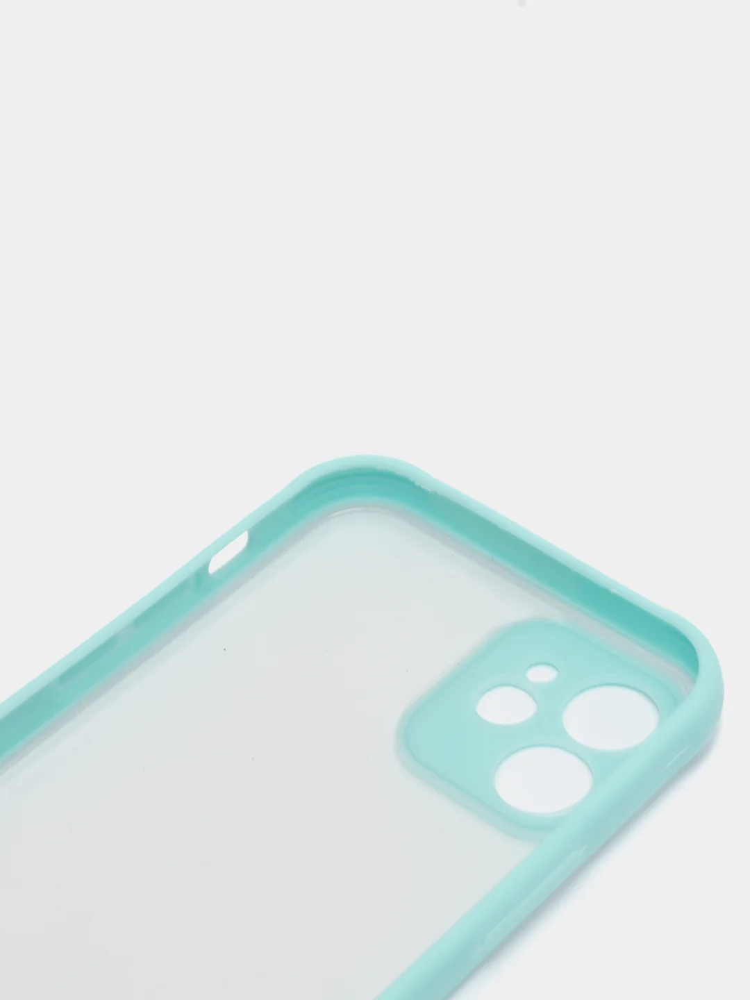 Бирюзовый чехол для телефона iPhone 12 Противоударный Прозрачный матовый