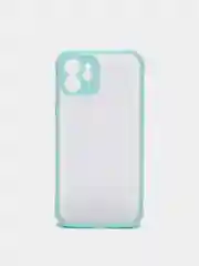Бирюзовый чехол для телефона iPhone 12   Противоударный Прозрачный матовый
