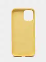 Желтый чехол для iPhone 12 Pro Max 6.7" Silicone Case закрытый низ с логотипом