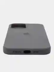 Угольный чехол для iPhone 12 Pro Max 6.7" Silicone Case закрытый низ с логотипом