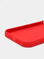 Красный чехол для iPhone 13 Pro Max 6.7" Silicone Case закрытый низ с логотипом
