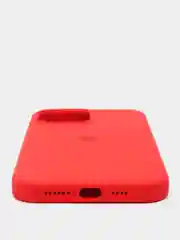 Красный чехол для iPhone 13 Pro Max 6.7" Silicone Case закрытый низ с логотипом