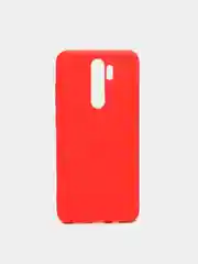 Красный чехол для Xiaomi Redmi Note 8 Pro силиконовый, матовый, однотонный