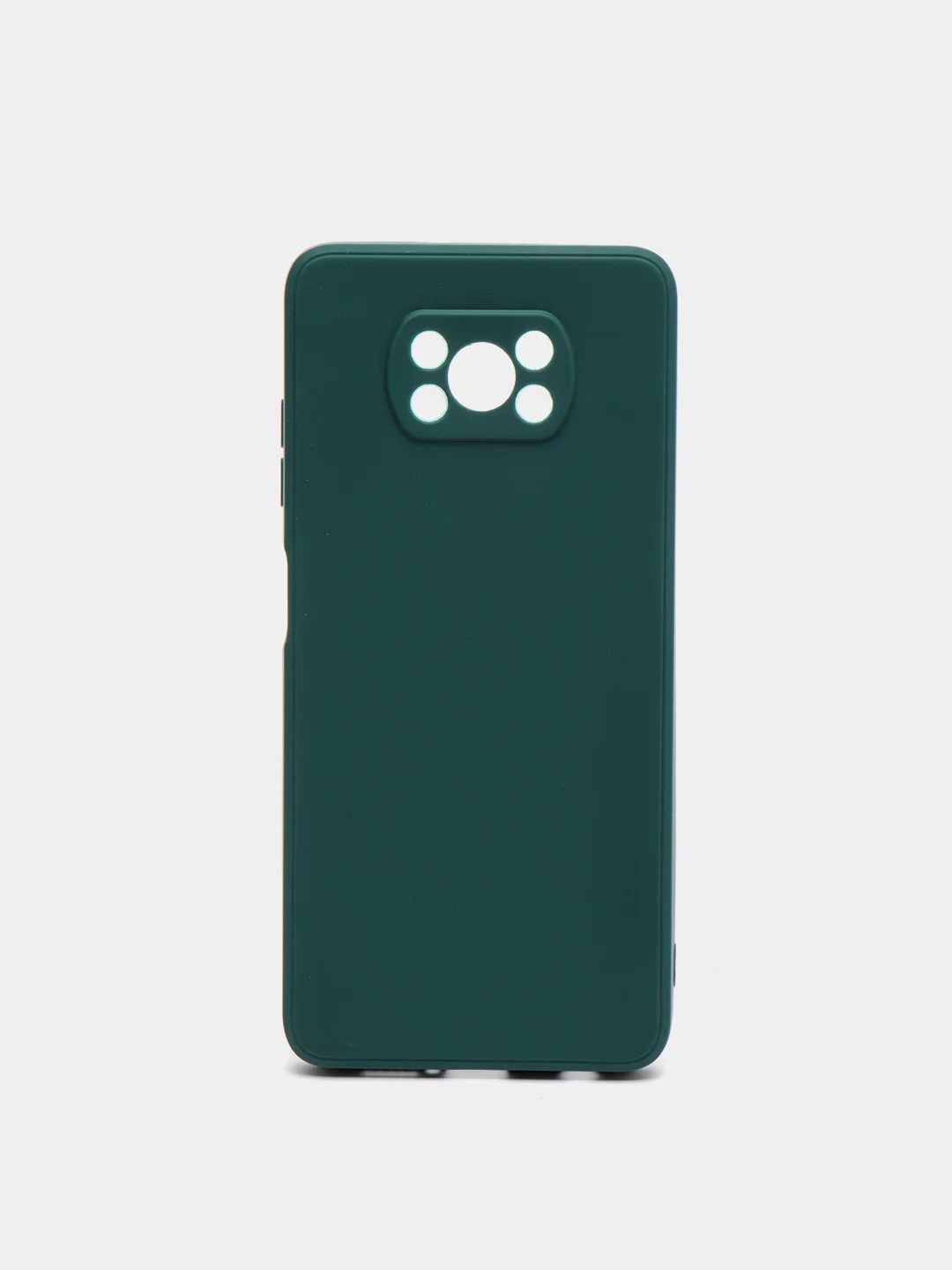 Зеленый чехол Xiaomi Poco X3 NFC, Poco X3 Pro силиконовый с защитой камеры и бархатной подкладкой