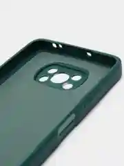 Зеленый чехол Xiaomi Poco X3 NFC, Poco X3 Pro силиконовый с защитой камеры и бархатной подкладкой