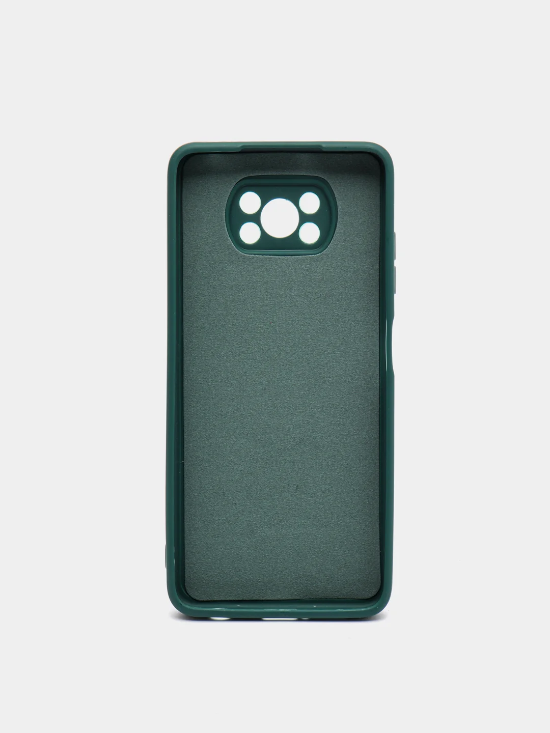 Зеленый чехол Xiaomi Poco X3 NFC, Poco X3 Pro силиконовый с защитой камеры и бархатной подкладкой