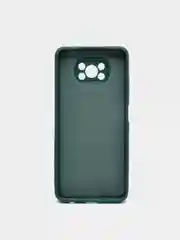Зеленый чехол Xiaomi Poco X3 NFC, Poco X3 Pro силиконовый с защитой камеры и бархатной подкладкой