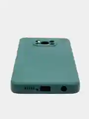 Зеленый чехол Xiaomi Poco X3 NFC, Poco X3 Pro силиконовый с защитой камеры и бархатной подкладкой