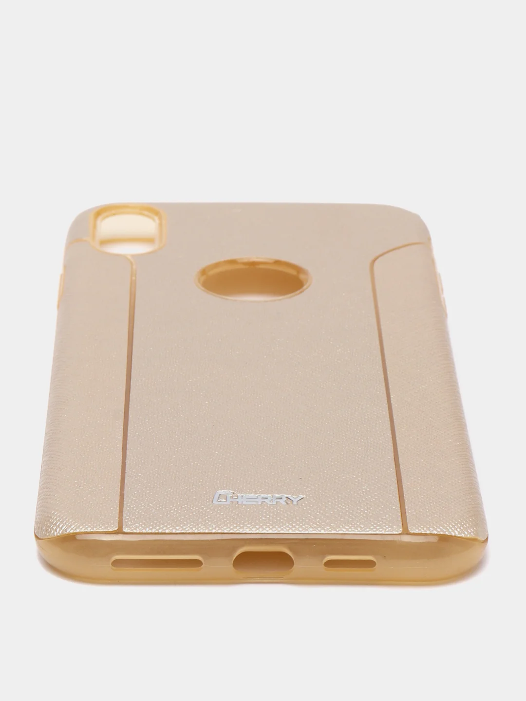 Золотой чехол-накладка для iPhone Xs Max "Cherry II New Design"