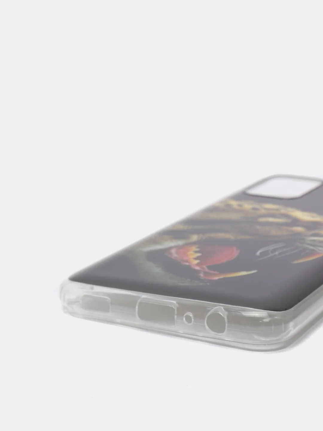 Тёмно-коричневый чехол Samsung Galaxy A03s силиконовый с рисунком (Самсунг Галакси А03с)