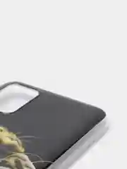 Тёмно-коричневый чехол Samsung Galaxy A03s силиконовый с рисунком (Самсунг Галакси А03с)