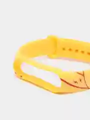 Золотой силиконовый ремешок с принтом для Xiaomi Mi Band 7 / 3 / 4 / 5 / 6