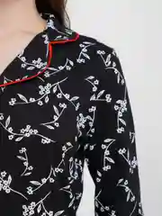 Черный пижама женская: рубашка, брюки
